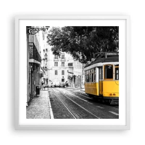 Pôster em moldura branca - E o fado ao fundo - 50x50 cm