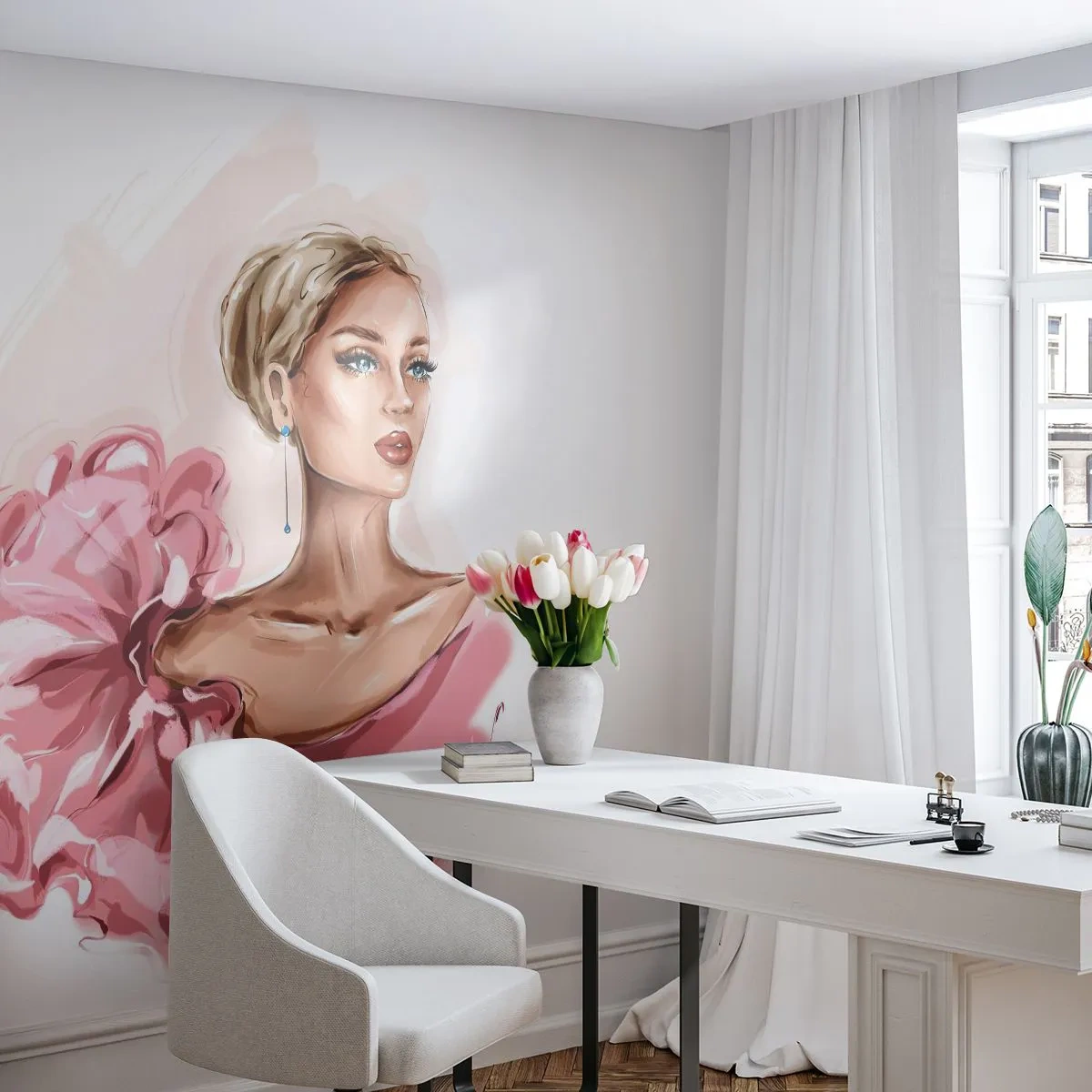 Papel de Parede Standard Eco - Parece pintada... - Mulher, Moda, Gráficos - 300x210 cm