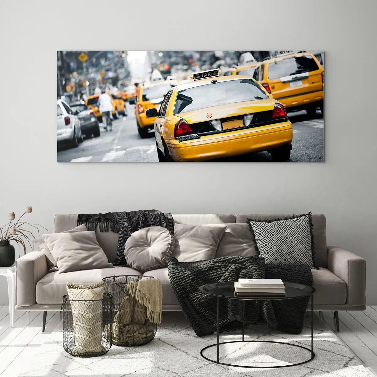 Quadro em vidro - Apenas nesta cidade - 90x30 cm