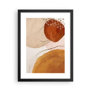 Pôster com moldura preta - Redondeza e movimento - 30x40 cm