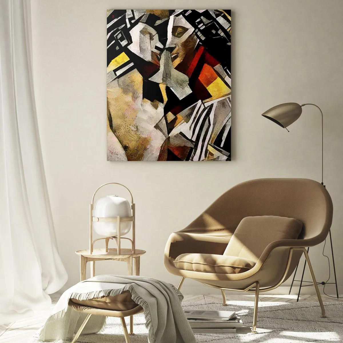 Quadro em vidro - Beijo da estátua - 50x70 cm