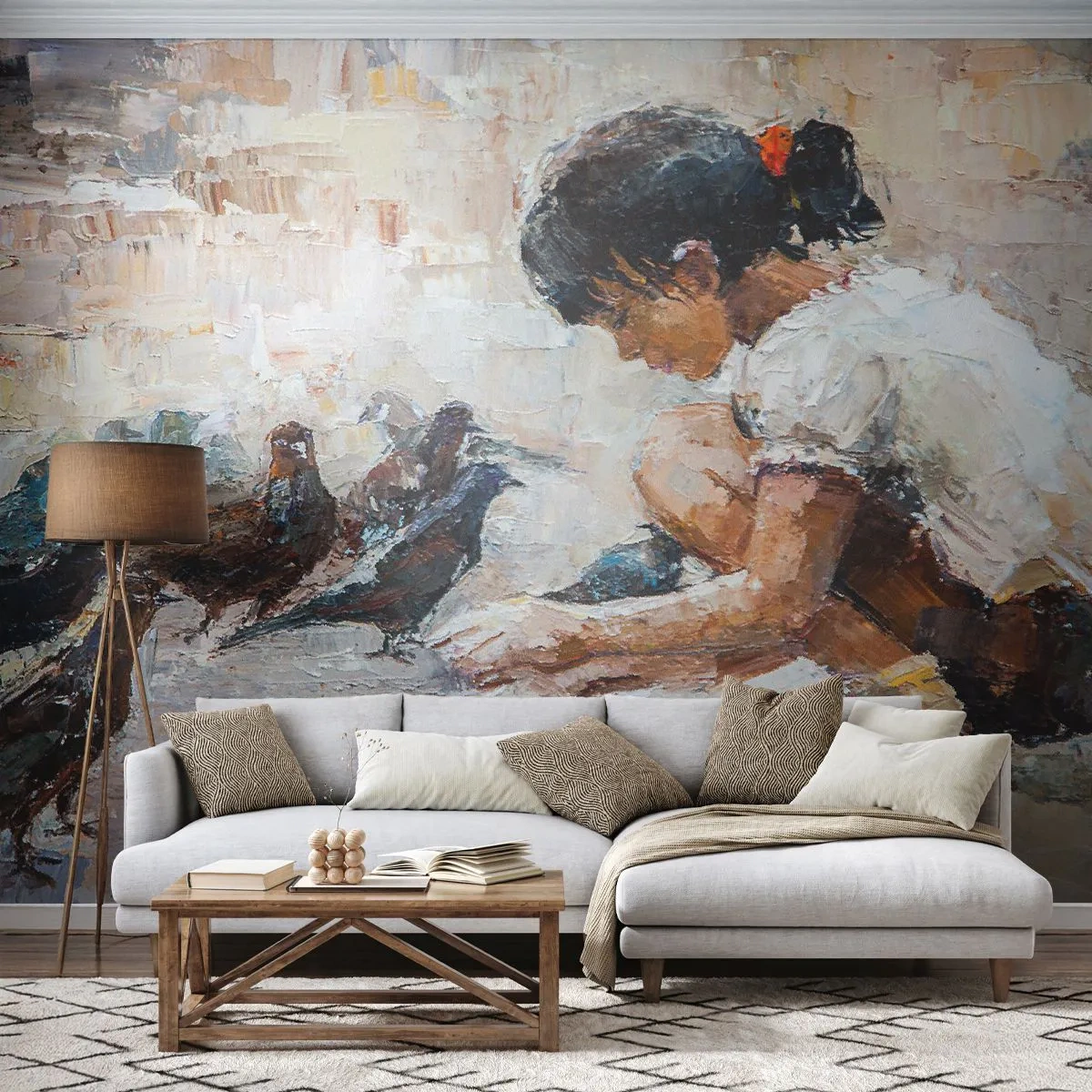 Papel de Parede Standard Eco - Pequenos e queridos - Garota, Gorducho, Para crianças - 250x175 cm