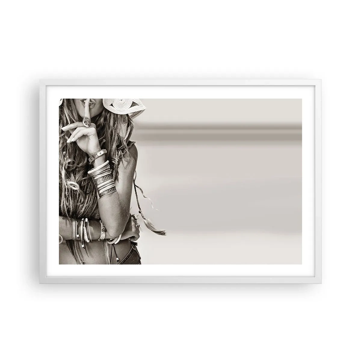 Pôster em moldura branca - Como uma menina - 70x50 cm