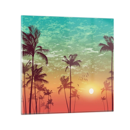 Quadro em vidro - Climas tropicais - 50x50 cm