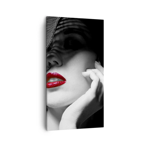 Quadro em tela - Um estudo em vermelho - 45x80 cm