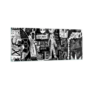 Quadro em vidro - O direito e a alegria da juventude espiritual - 100x40 cm