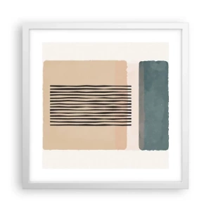 Pôster em moldura branca - Está tudo bem - 40x40 cm