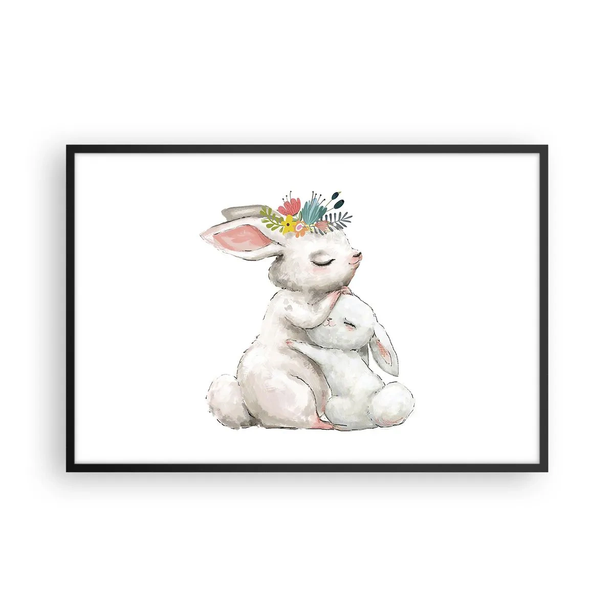 Pôster com moldura preta - Nada melhor do que amor de mãe - 91x61 cm