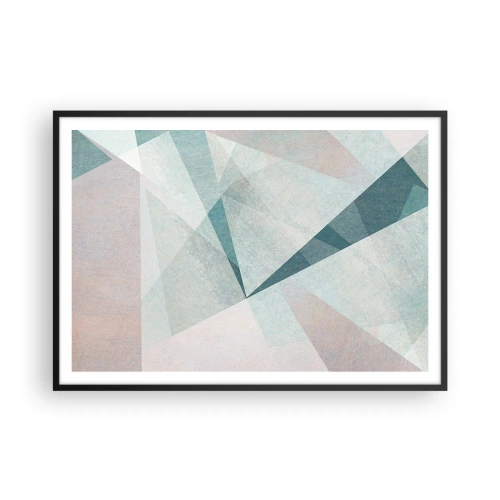 Pôster com moldura preta - Calmo, embora dinâmico - 100x70 cm