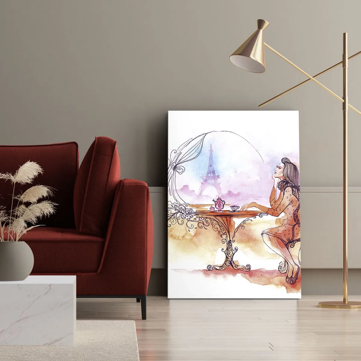 Quadro em tela - Elegância parisiense - 45x80 cm