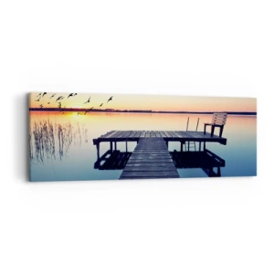 Quadro em tela - Foi um bom dia - 90x30 cm