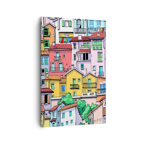 Quadro em tela - Cidade divertida - 80x120 cm