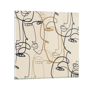 Quadro em vidro - Retrato multiplicado - 70x70 cm