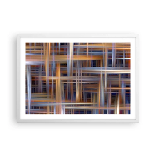 Pôster em moldura branca - Tecido de luz - 70x50 cm
