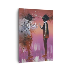 Quadro em tela - É possível olhar para dentro de si mesmo? - 50x70 cm