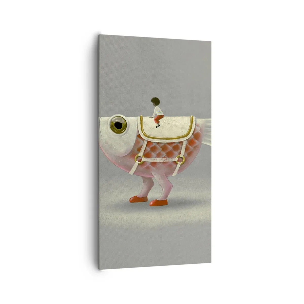 Quadro em tela - O cavaleiro Peixoso - 65x120 cm