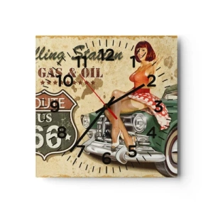 Relógio de parede - Relógio em vidro - Os gloriosos anos 40 - 30x30 cm