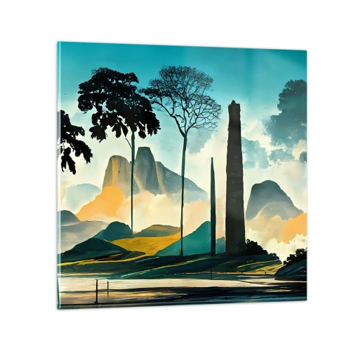 Quadro em vidro - Cada vez mais alto - 30x30 cm