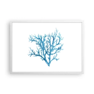 Pôster em moldura branca - Filigrana náutica - 70x50 cm