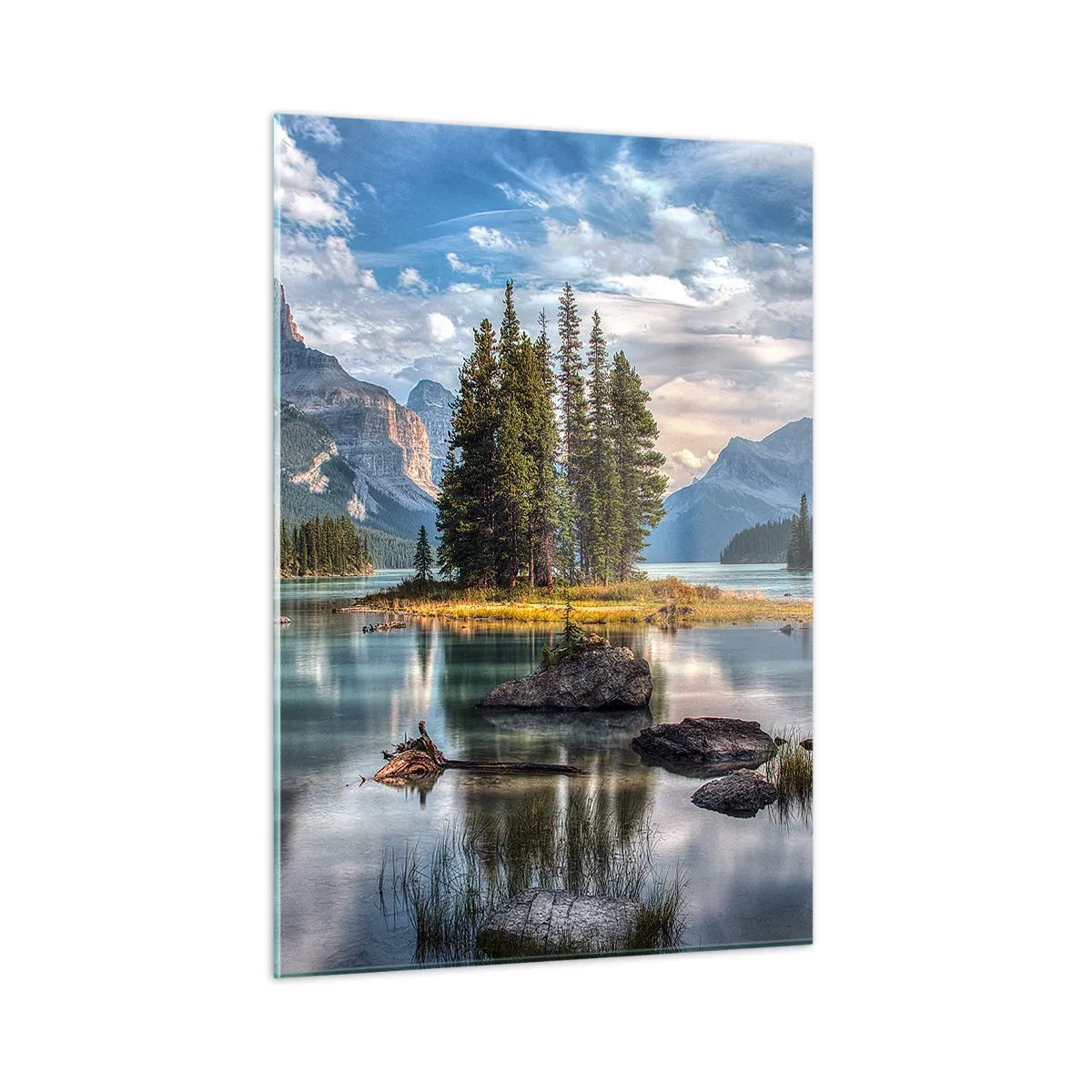 Quadro em vidro - Por águas grandes e límpidas… - 50x70 cm