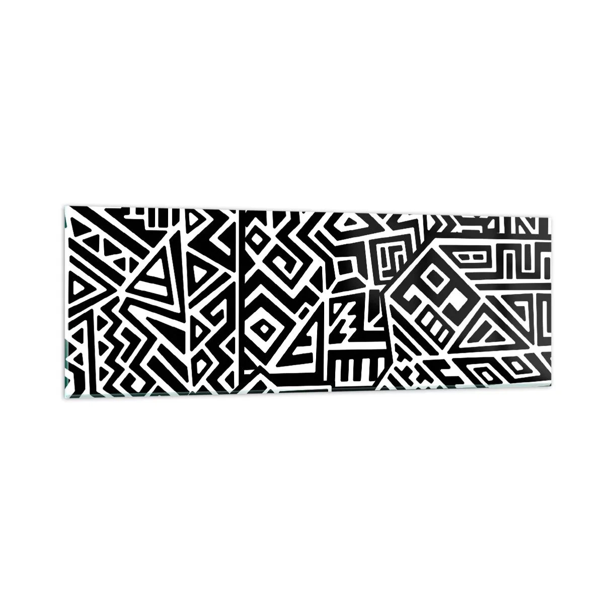 Quadro em vidro - Composição pré-colombiana - 90x30 cm