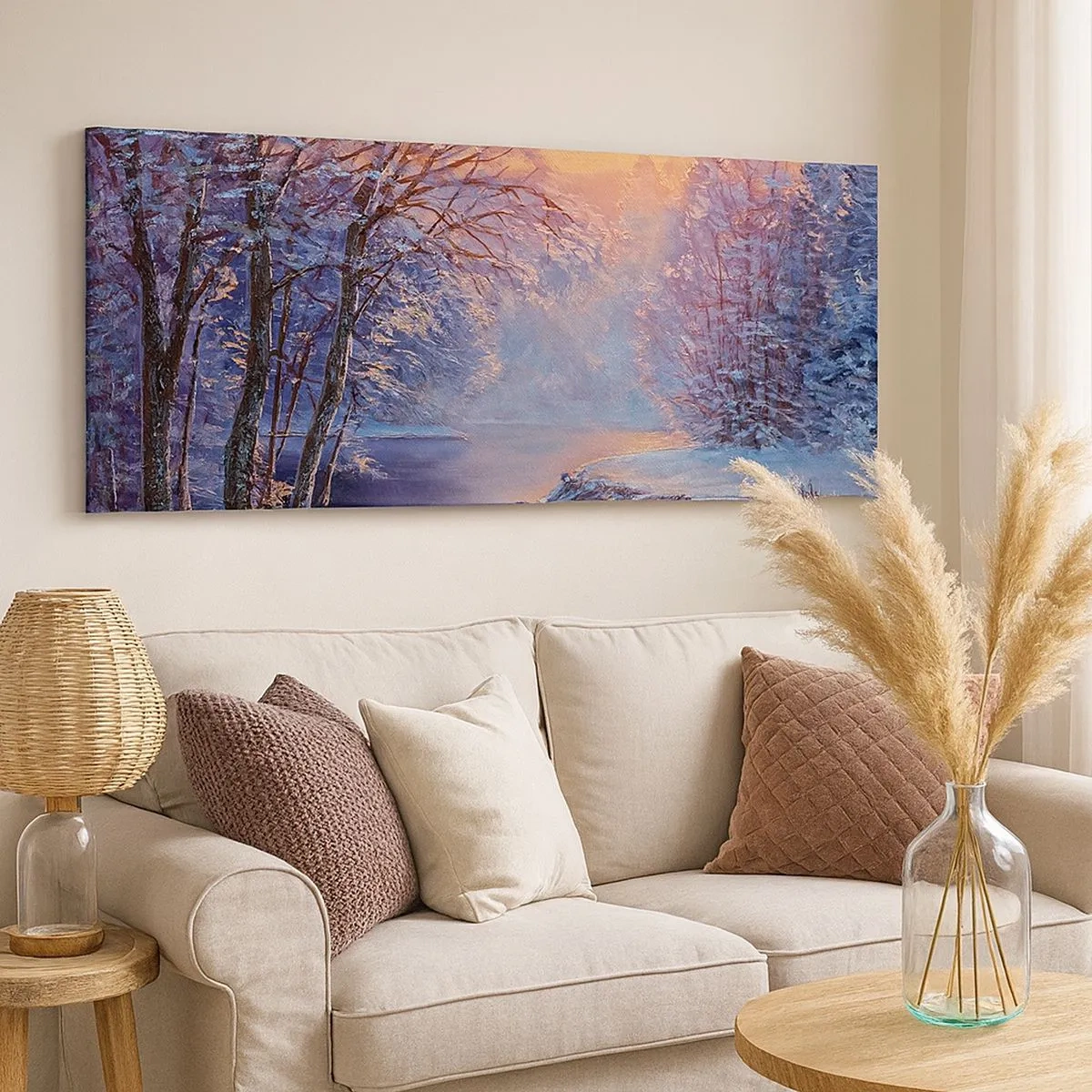 Quadro em tela - Cores do inverno - 100x40 cm