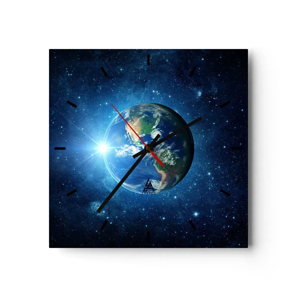 Relógio de parede - Relógio em vidro - Estamos no céu - 30x30 cm