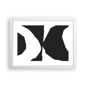 Pôster em moldura branca - Positivo negativo - 40x30 cm