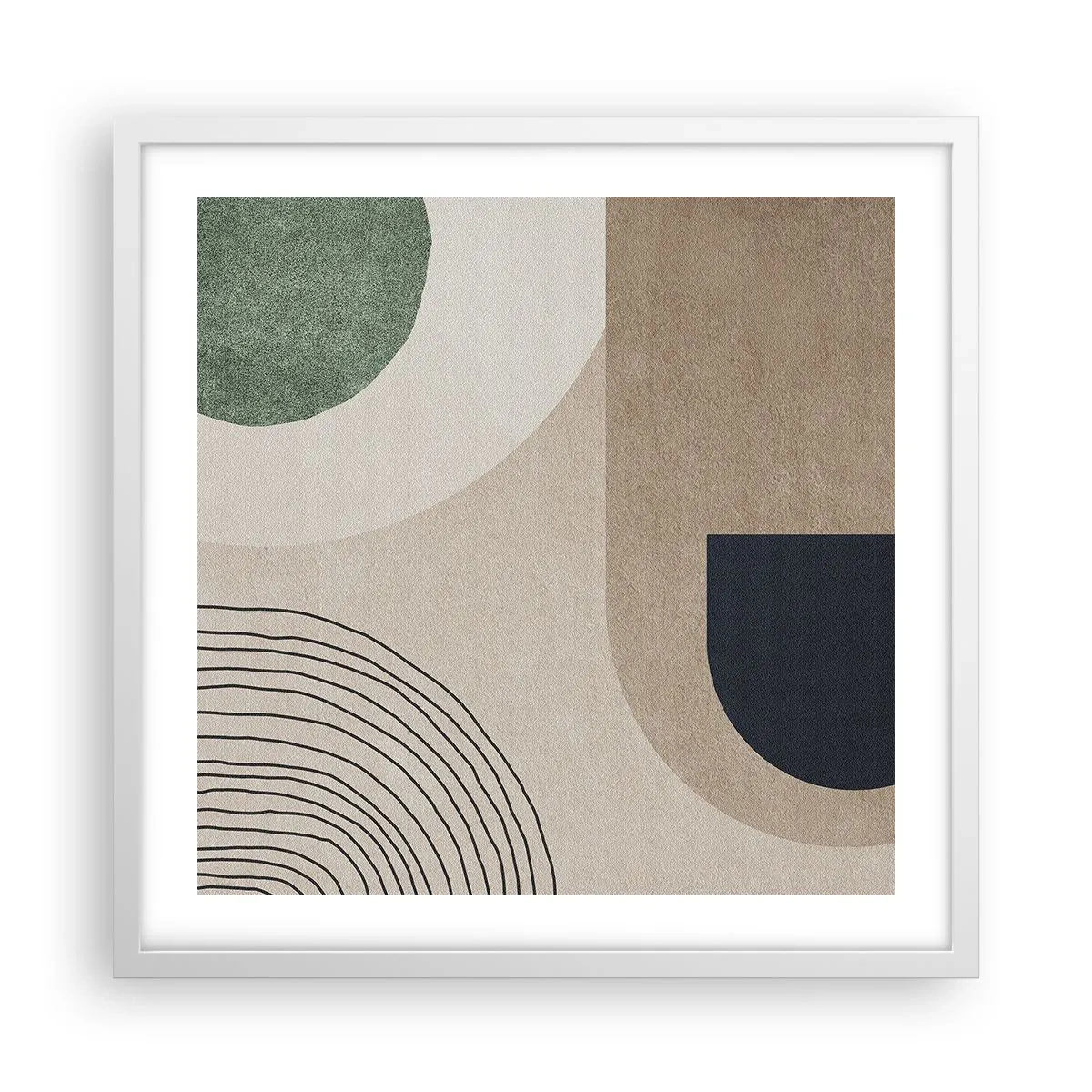 Pôster em moldura branca - A gentileza do oval - 50x50 cm