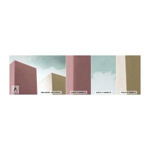 Amostra de papel de parede autocolante Deluxe Sticker - A geometria de um verão ensolarado - Edifícios, Arquitetura, Tridimensional - 100x30 cm