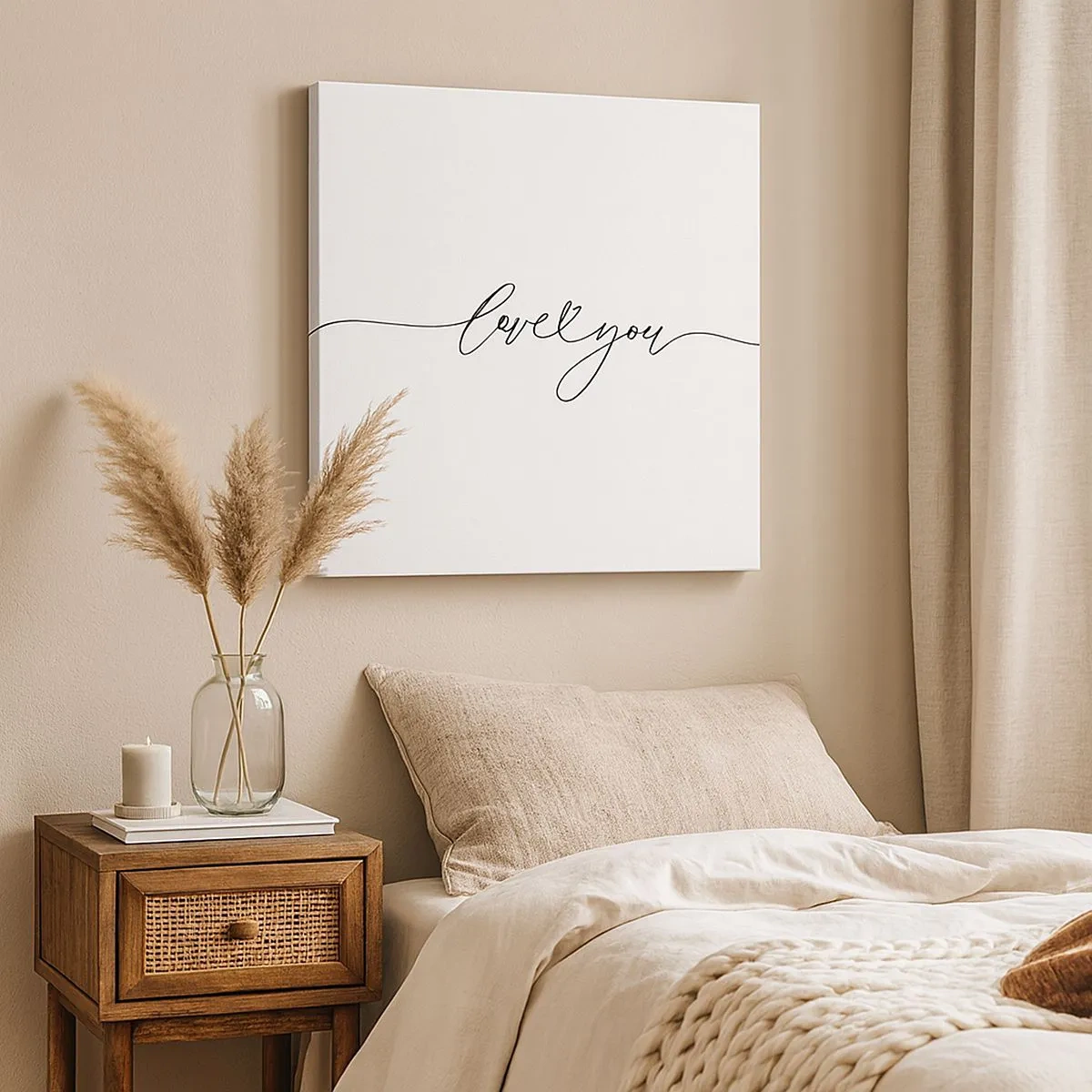 Quadro em tela - Preto e branco - 30x30 cm