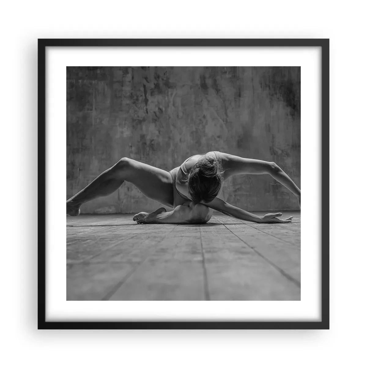 Pôster com moldura preta - Simetria encontrada - 50x50 cm