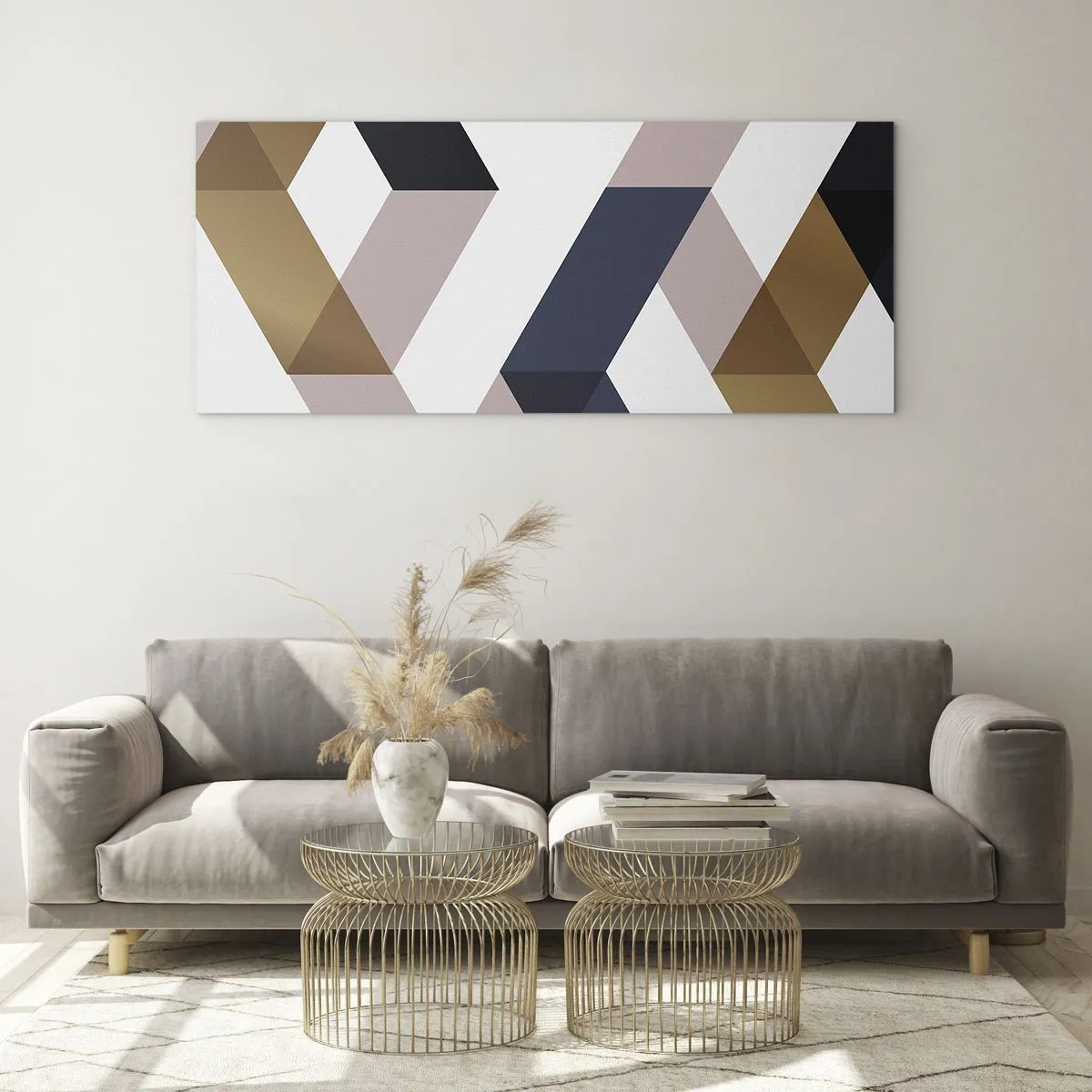 Quadro em vidro - Planos e ângulos - 120x50 cm