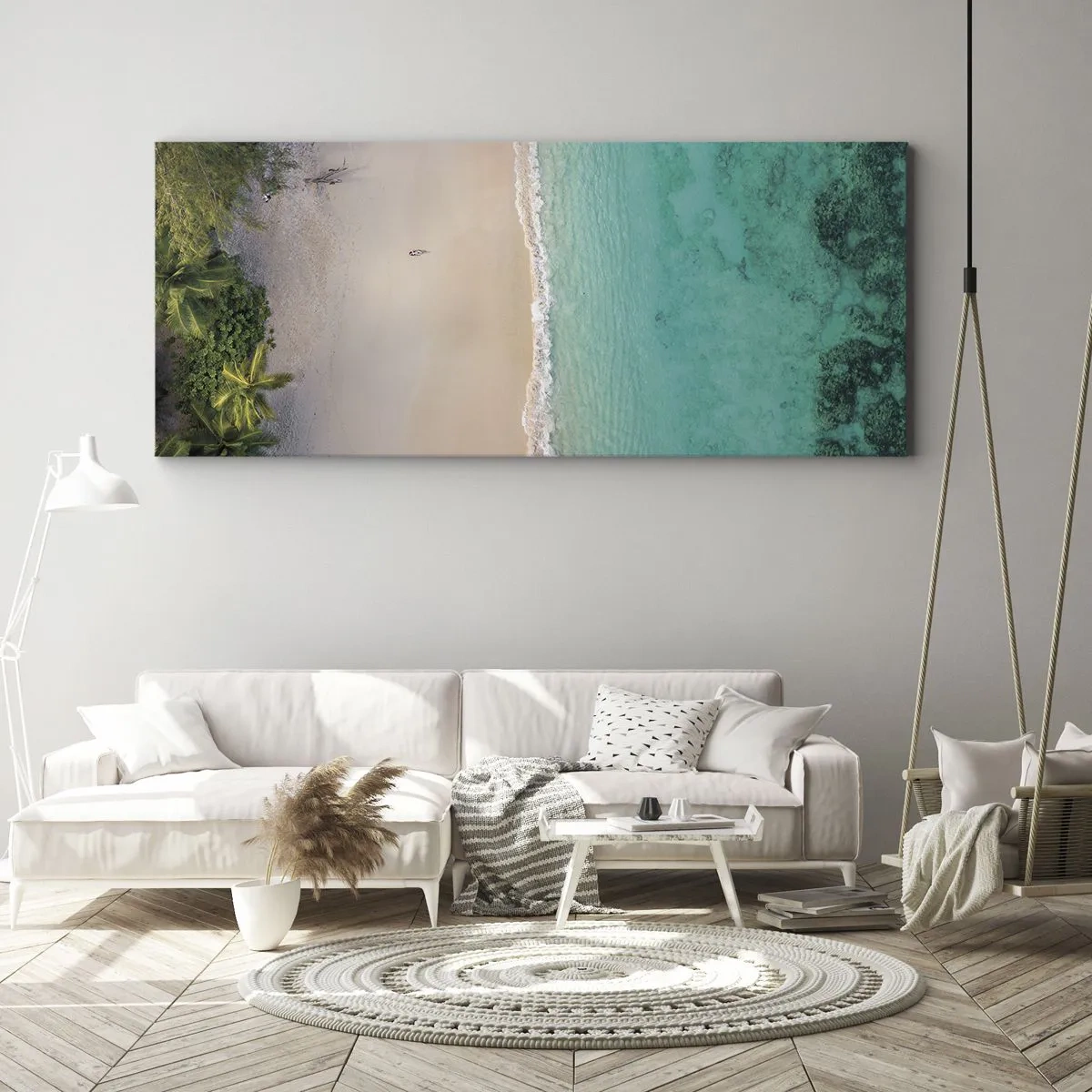 Quadro em tela - Praia do paraíso - 140x50 cm