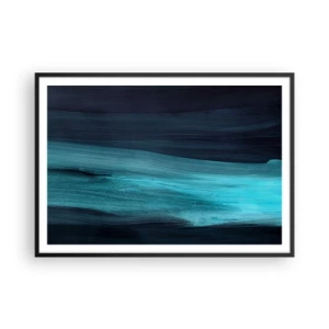 Pôster com moldura preta - Vá com o fluxo - 100x70 cm