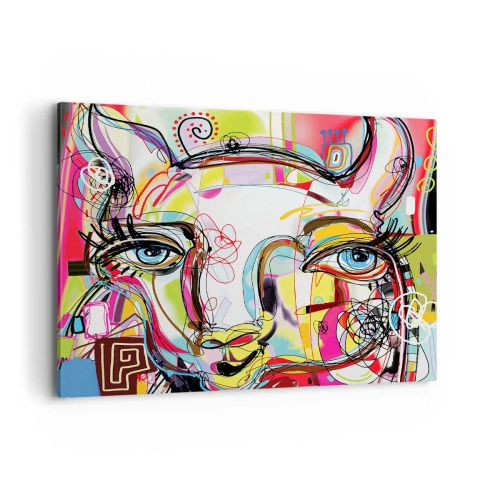 Quadro em tela - A riqueza da natureza do gato - 100x70 cm