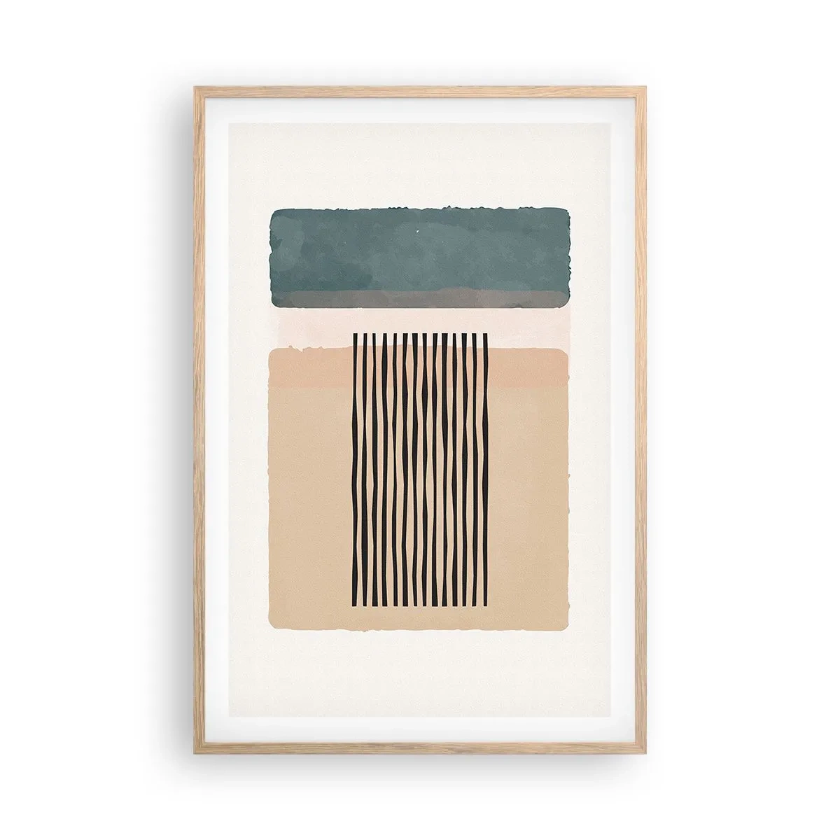 Pôster com moldura de carvalho claro - Está tudo bem - 61x91 cm