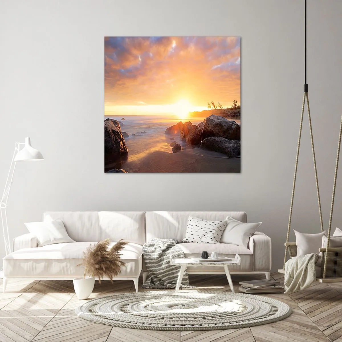 Quadro em tela - A brisa luminosa da noite - 40x40 cm