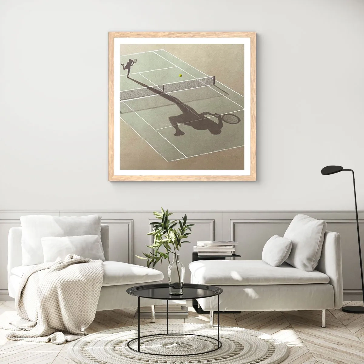 Pôster com moldura de carvalho claro - Supera-te - 60x60 cm