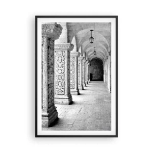 Pôster com moldura preta - E para onde...? - 61x91 cm