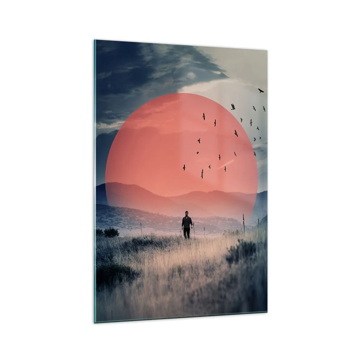 Quadro em vidro - Em casa - 70x100 cm