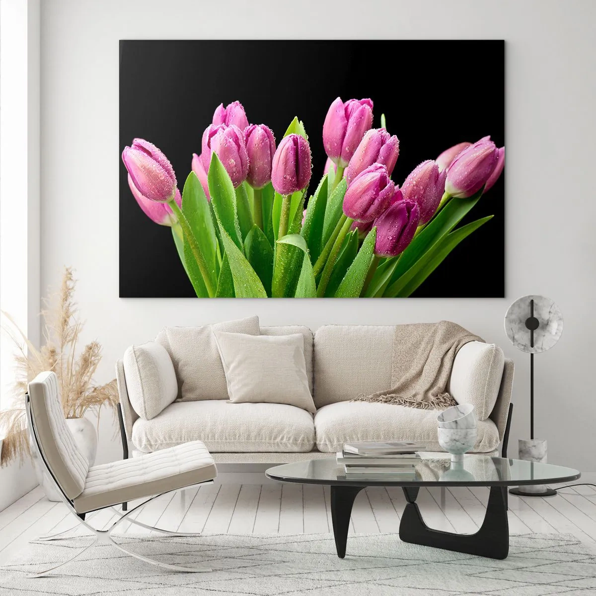 Quadro em vidro - Alegria lilás da primavera - 100x70 cm