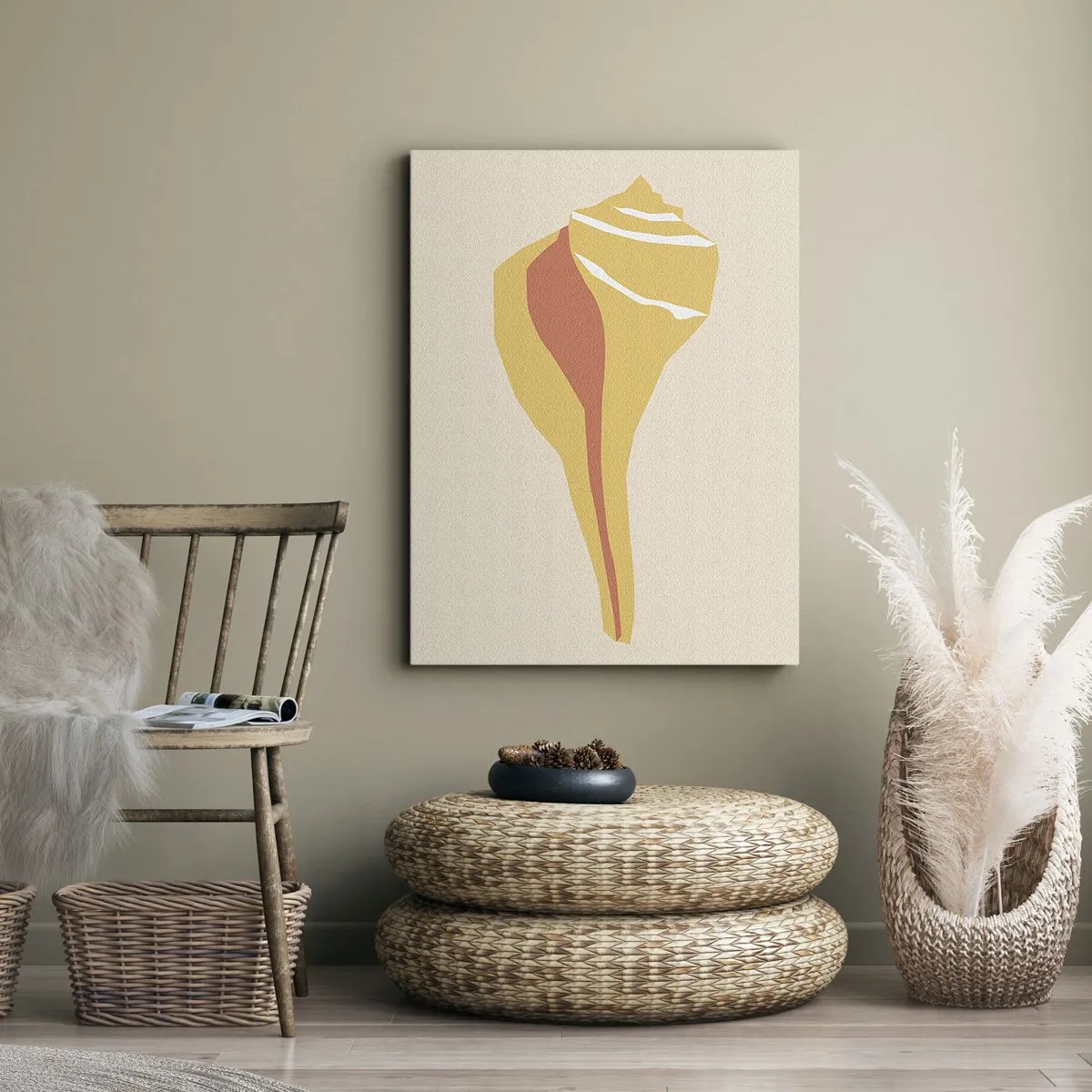 Quadro em tela - Abstração orgânica – crescimento - 80x120 cm