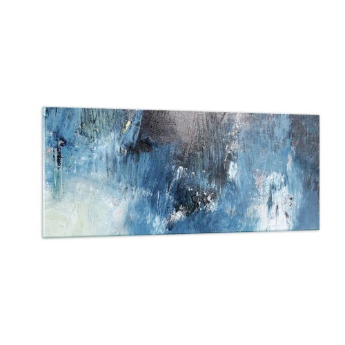 Quadro em vidro - Rapsódia em azul - 100x40 cm