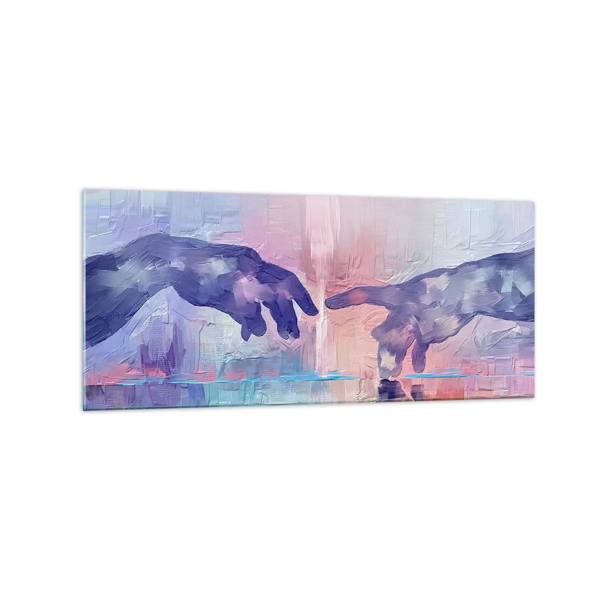 Quadro em vidro - Faísca divina da vida - 120x50 cm