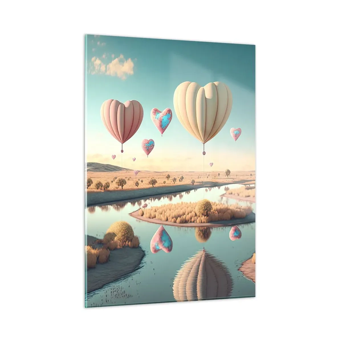 Quadro em vidro - O amor permite se reerguer - 50x70 cm
