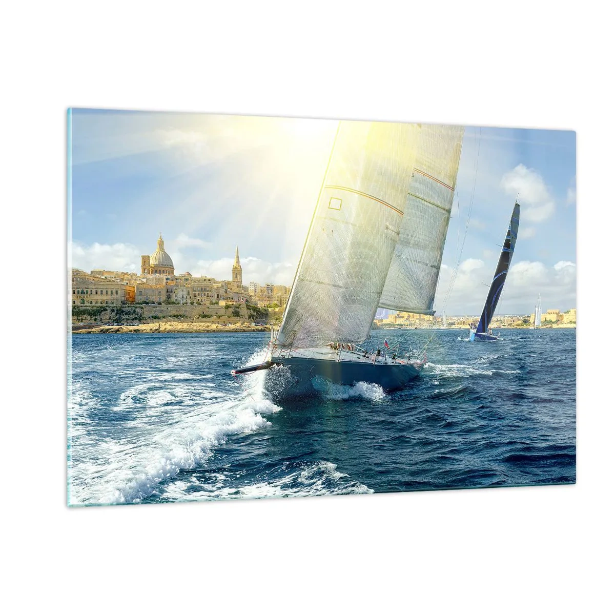 Quadro em vidro - É hora de deixar a cidade - 120x80 cm