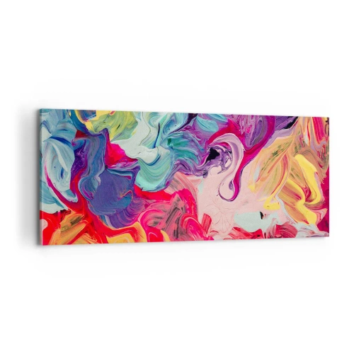 Quadro em tela - O nascimento das cores - 100x40 cm