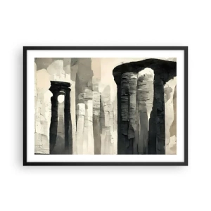 Pôster com moldura preta - A majestade da antiguidade - 70x50 cm