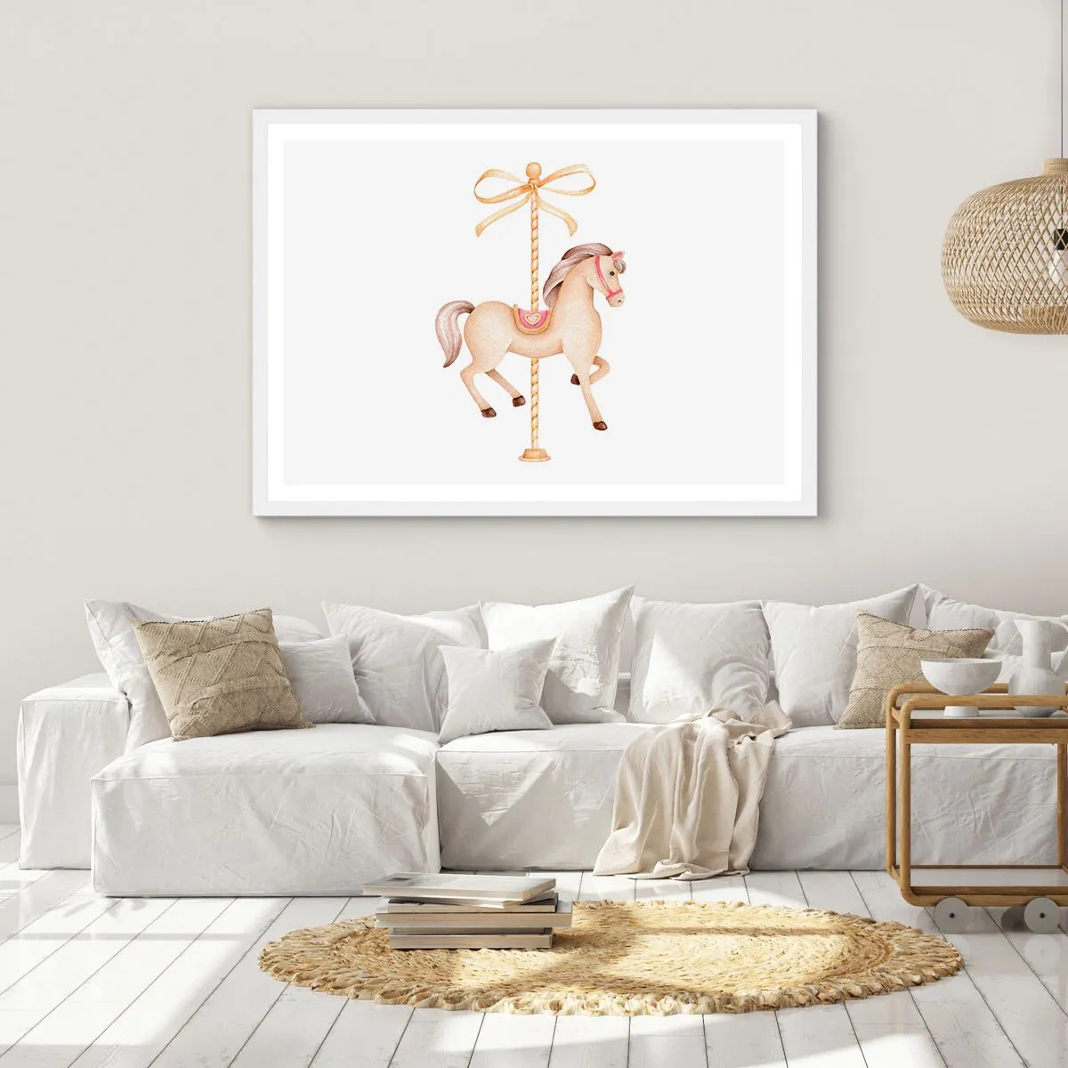 Pôster em moldura branca - Um trote gracioso - 91x61 cm